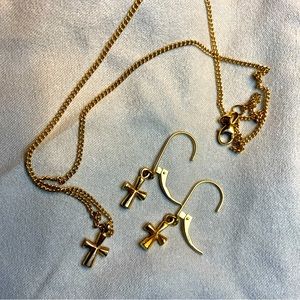 James Avery St Theresa 14k set